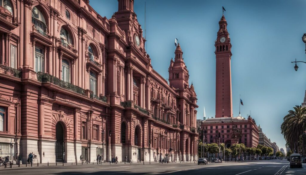 Casa Rosada en Obelisco in Buenos Aires