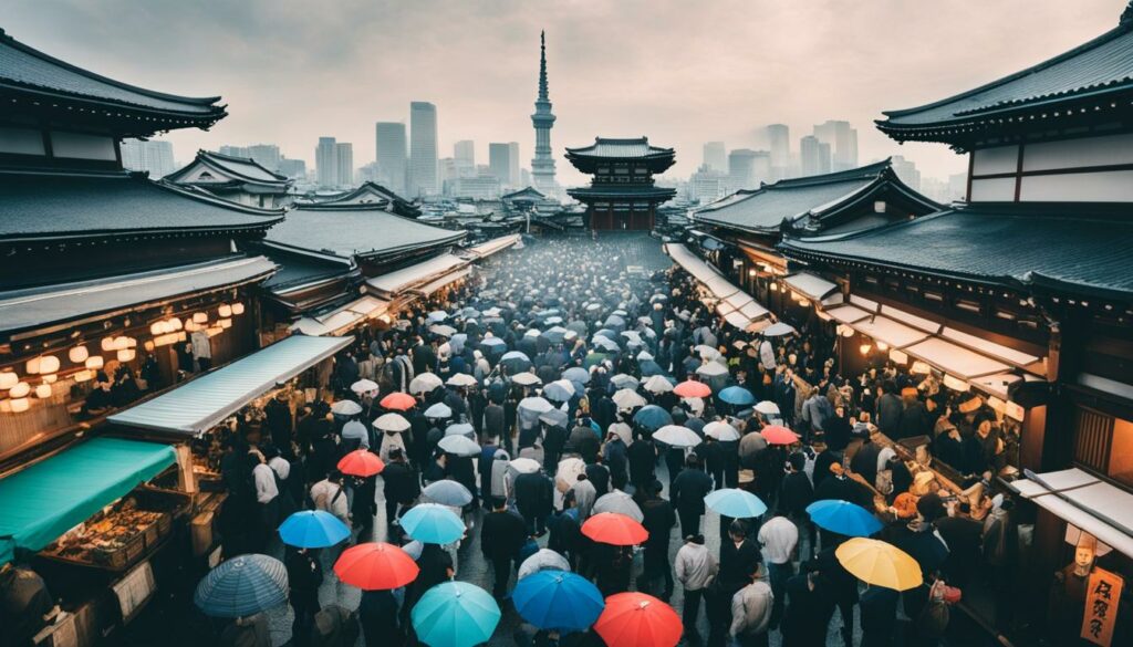 Senso-ji Tempel en Tsukiji vismarkt